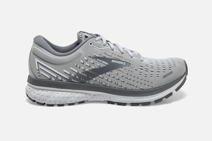 Brooks Ghost 13 Womens Australia - Road Running Shoes - Grey/White (051-BQNMO)